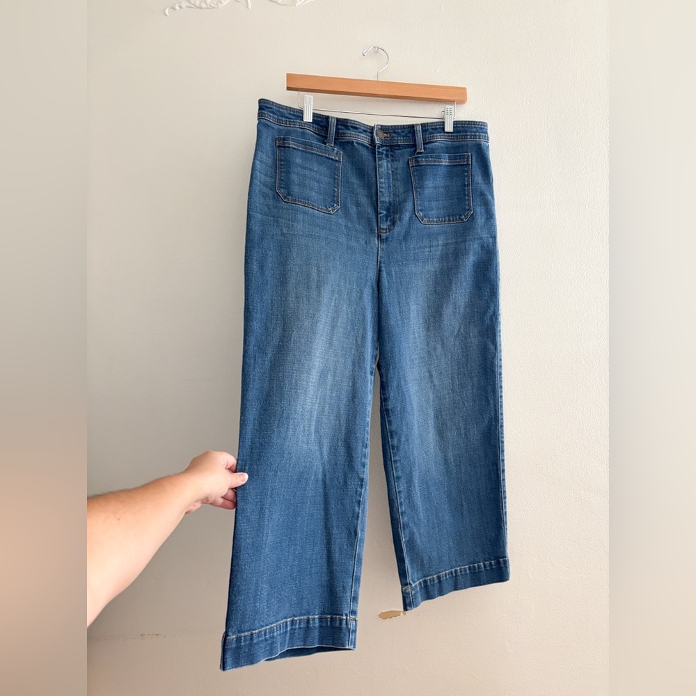 Talbots High Rise Wide Leg Crop Jeans - Picture 6 of 7